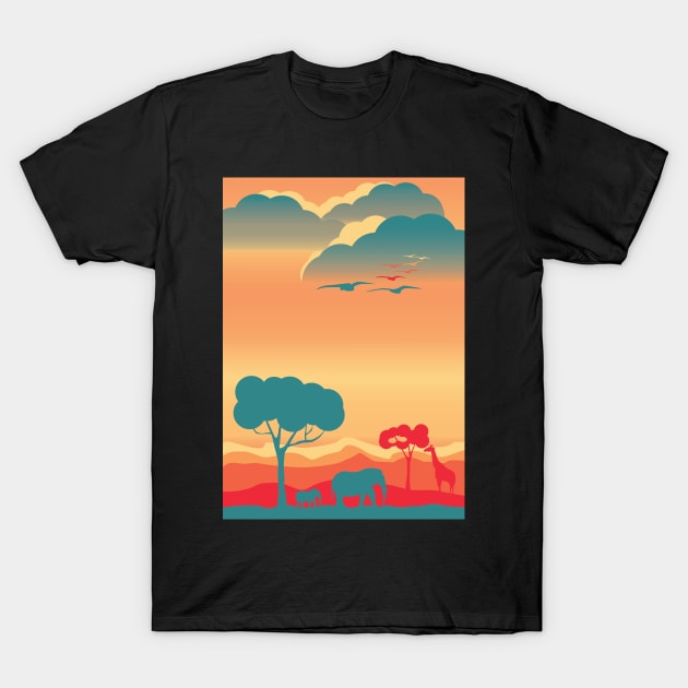 African savanna T-Shirt by Nosa rez